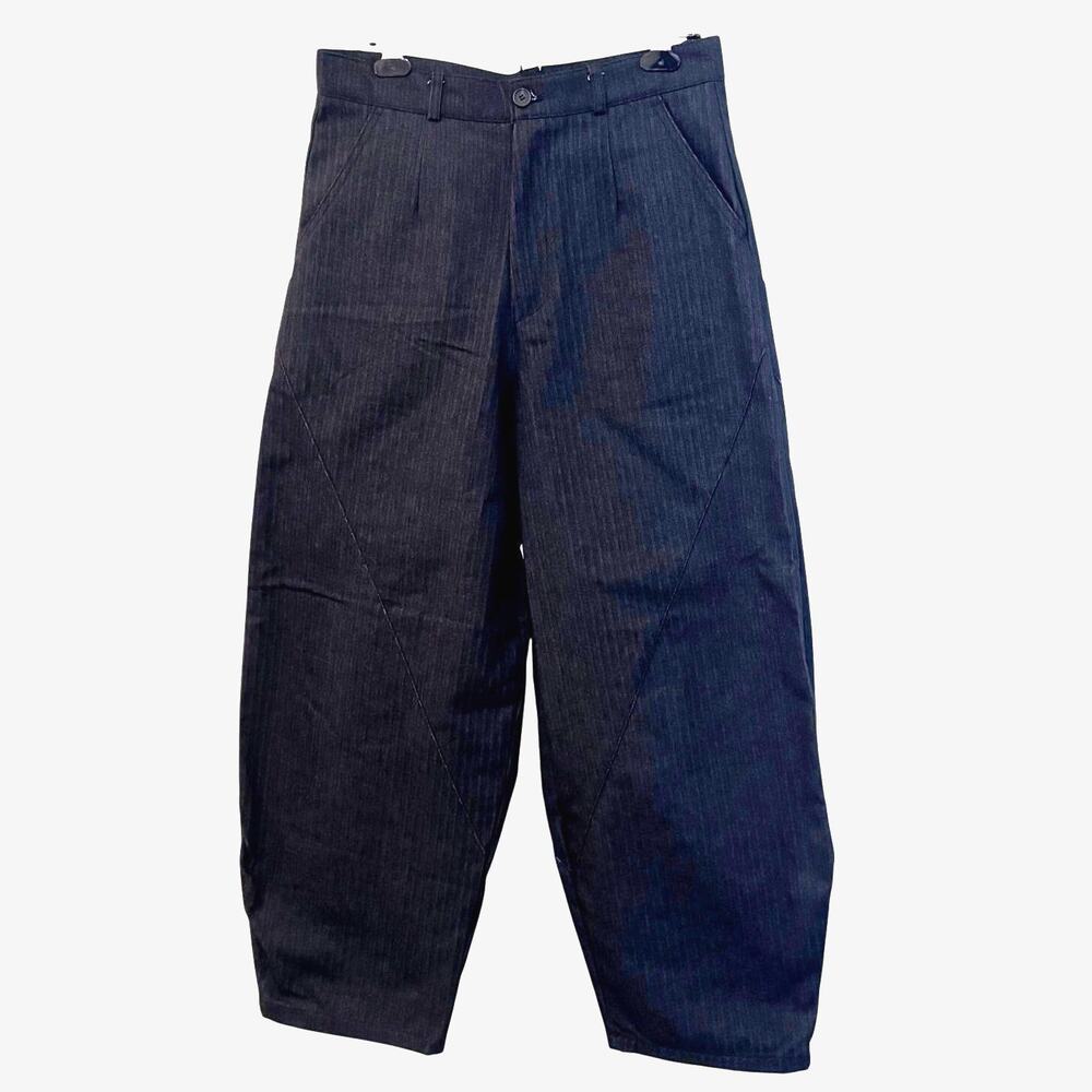 Shakawear Pinstripe Cropped Fit Balloon Denim Size 30 fits 32